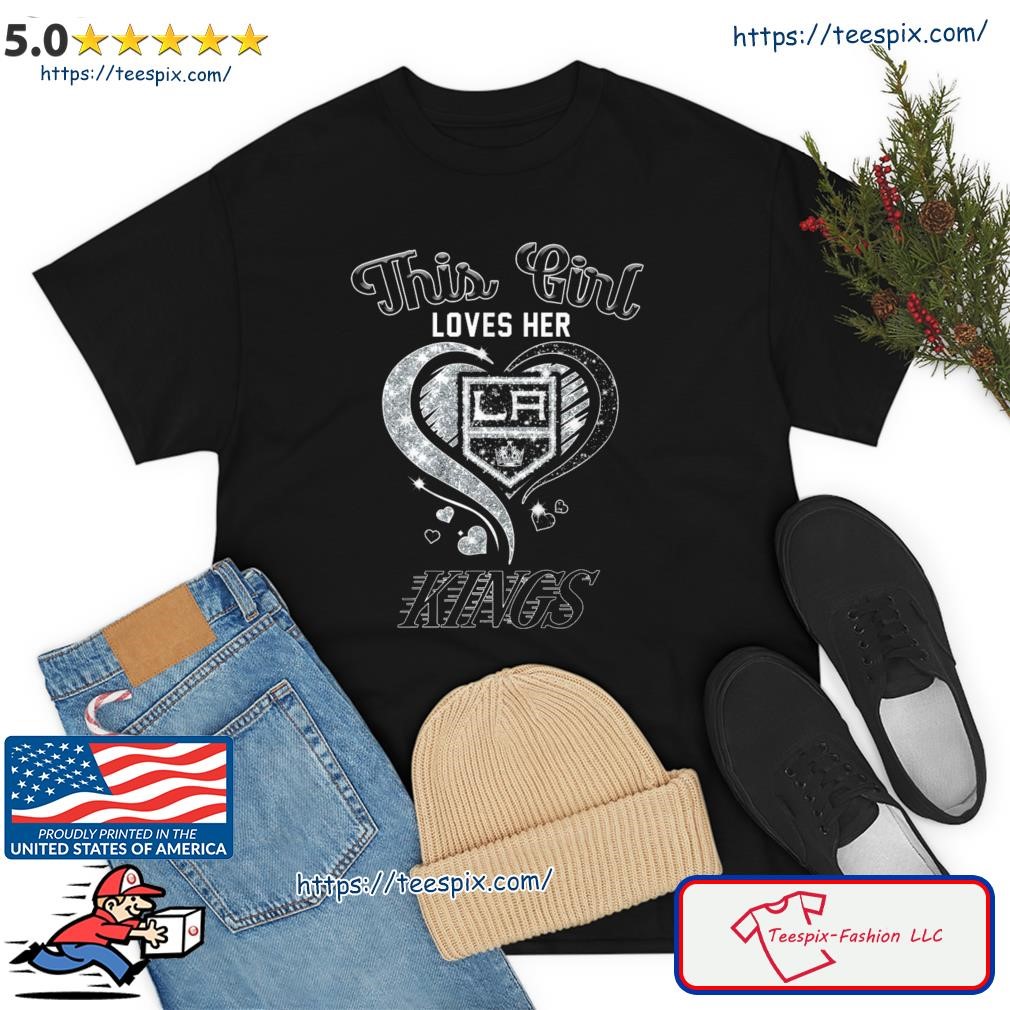 This Girl Loves Her LA Kings Diamond Heart Shirt