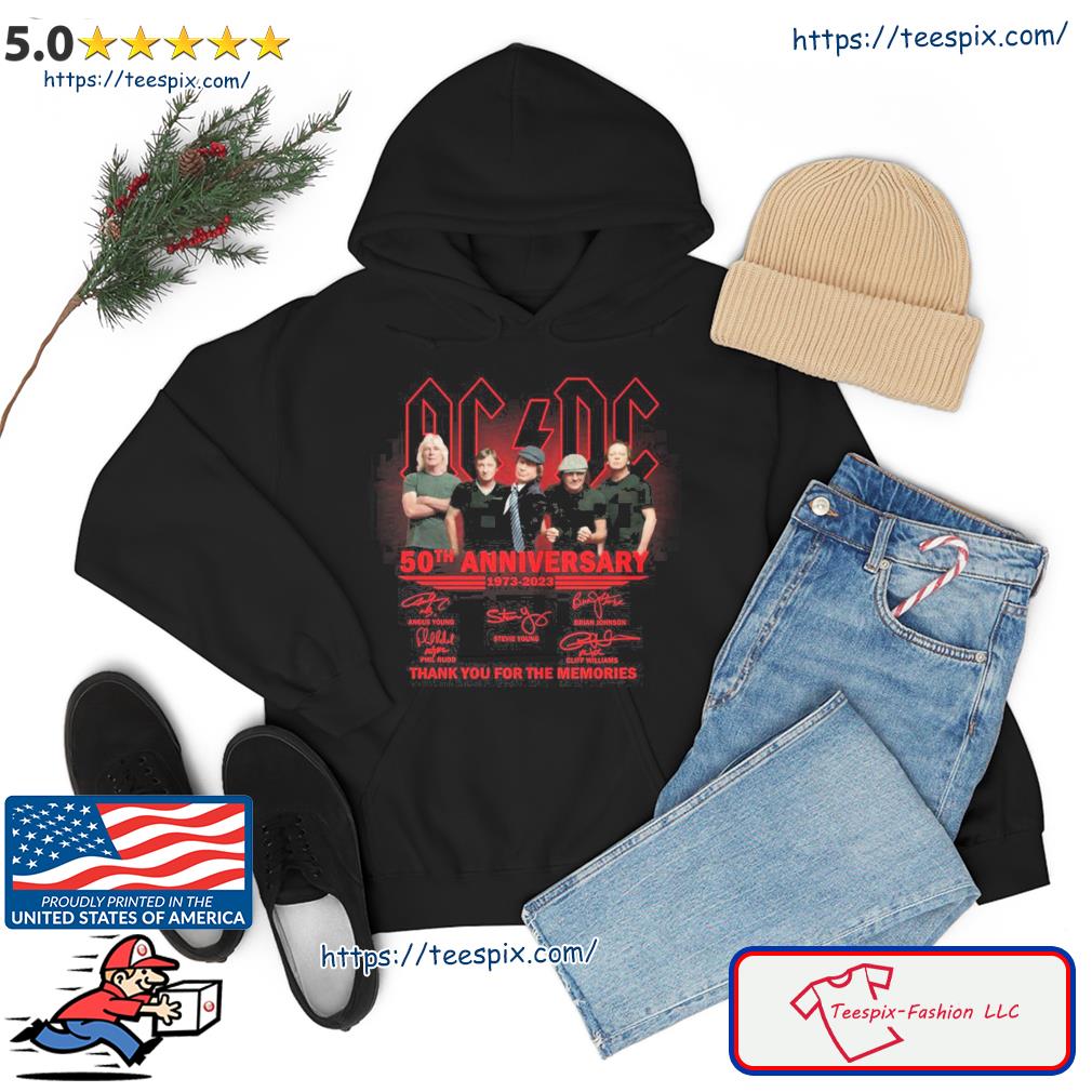 ACDC 50th Anniversary 1973 - 2023 Signature Thank You For The Memories Shirt hoodie