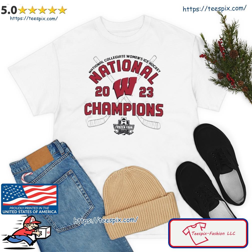 Champion White Wisconsin Badgers 2023 NCAA Women's Ice Hockey National  Champions Locker Room T-Shirt