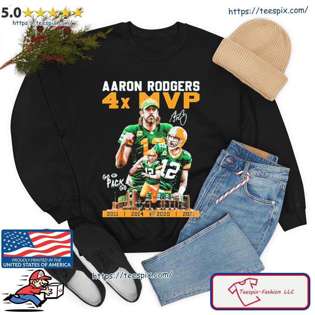 Green Bay Packers Aaron Rodgers 4x MVP shirt, hoodie, sweatshirt