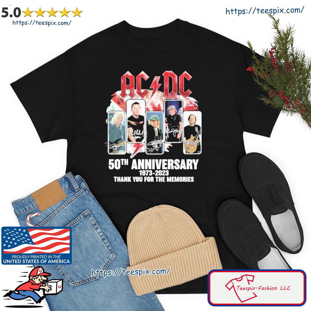 ACDC 50th Anniversary 1973 - 2023 Thank You For The Memories Shirt