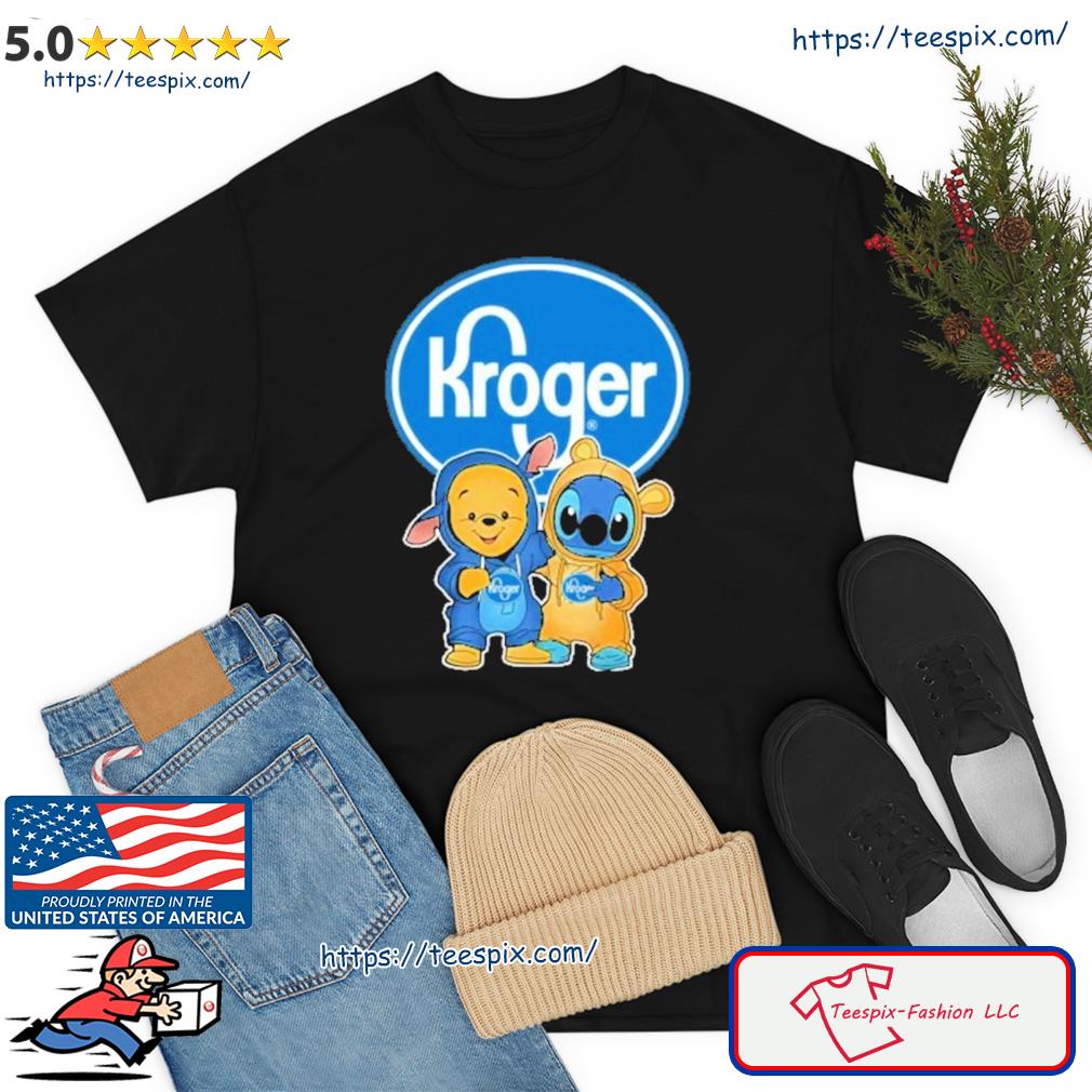 Baby Stitch And Baby pooh Kroger Shirt
