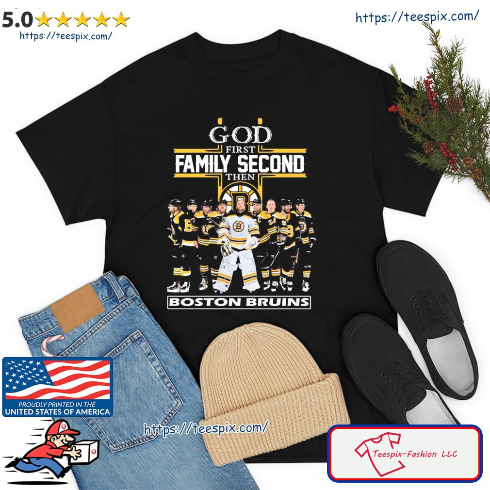 God first family second then Boston Bruins Ray Bourque Orr Esposito  Signature Shirt - Guineashirt Premium ™ LLC