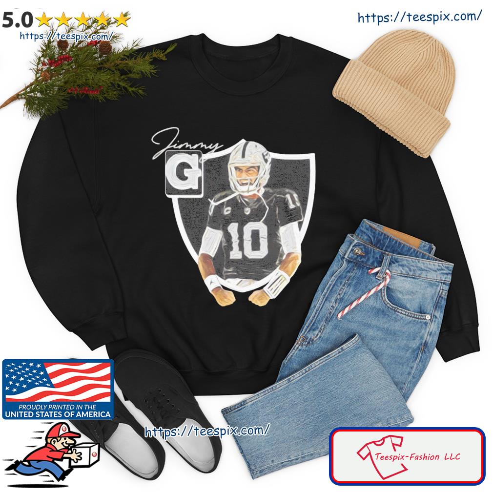 Jimmy G Las Vegas Raiders silver n black QB1 shirt, hoodie