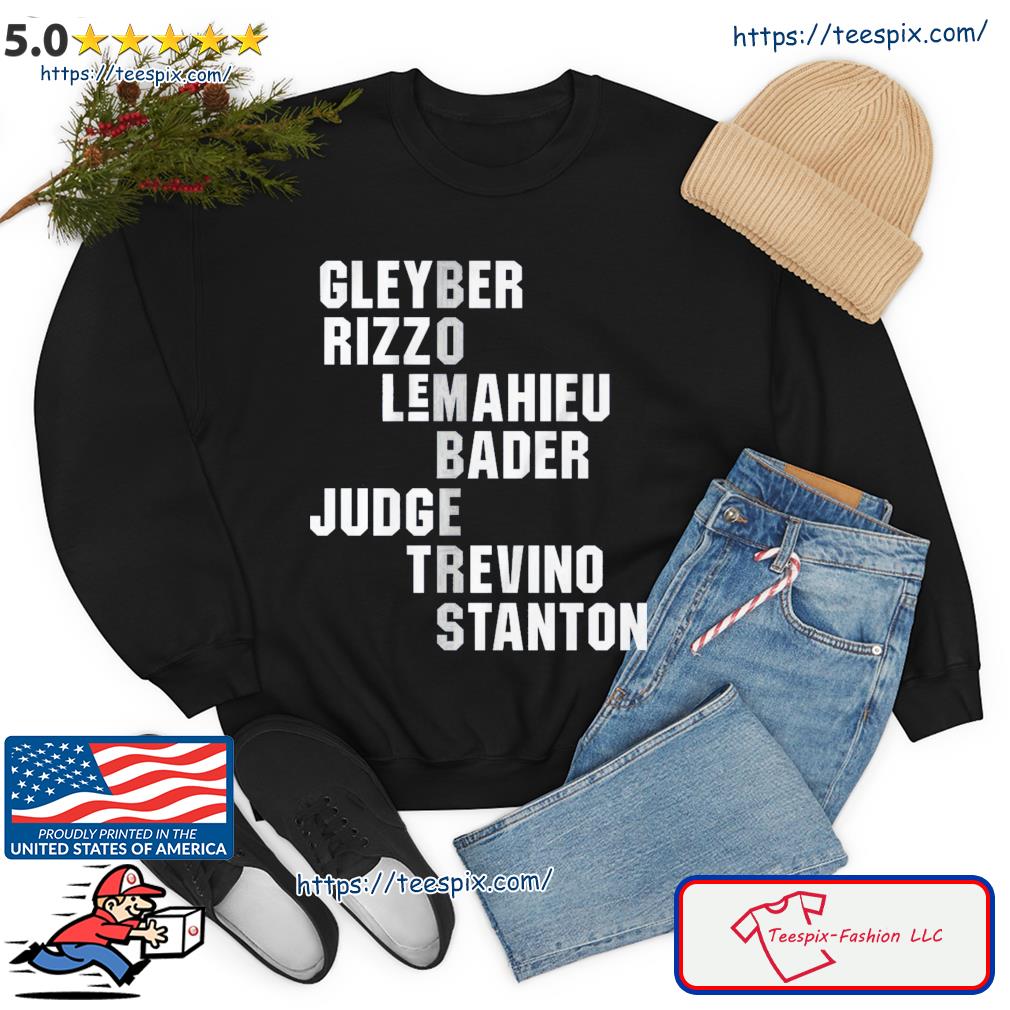 Bombers Names Gleyber Rizzo Lemahieu Bader Judge Shirt, hoodie