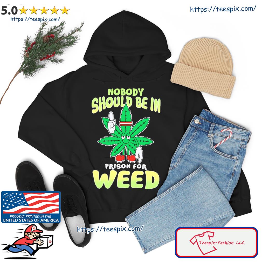 Nobody Should Be In Prison For Weed Shirt hoodie
