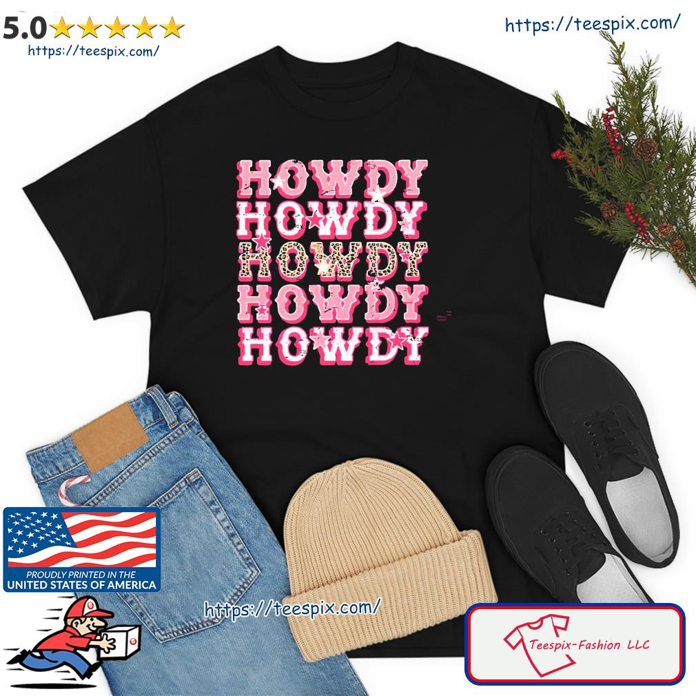 Pink Howdy Western Leopard Shirt