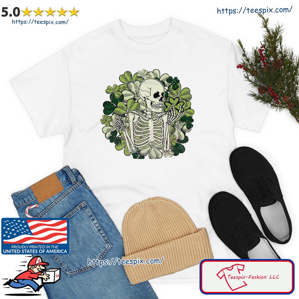 St Patrick’s Day Shamrock Skeleton Shirt