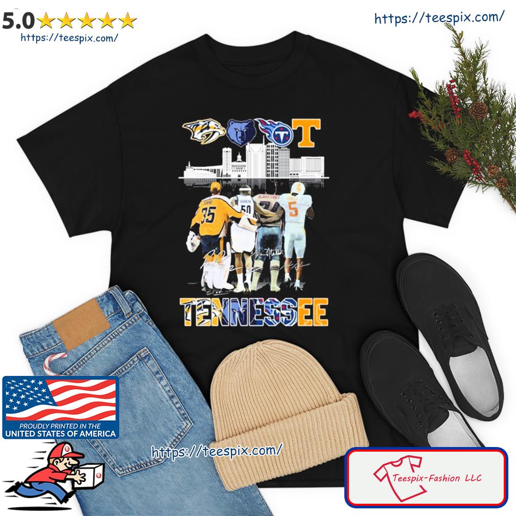 Tennessee Nashville Predators Memphis Grizzlies Tennessee Titans Tennessee  Volunteers Signature city Shirt, hoodie, sweater, long sleeve and tank top