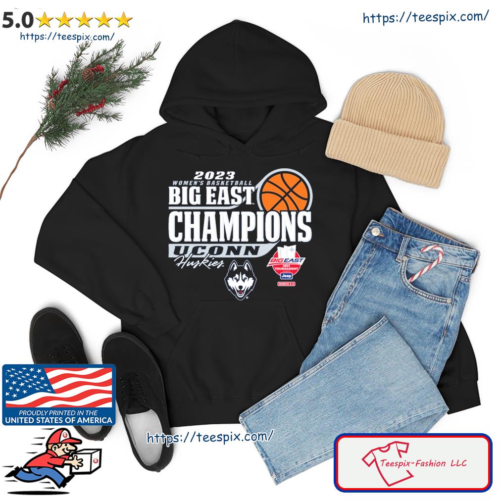 Uconn Huskies 2023 Big East Women's Basketball Conference Tournament Champions Locker Room T-s hoodie