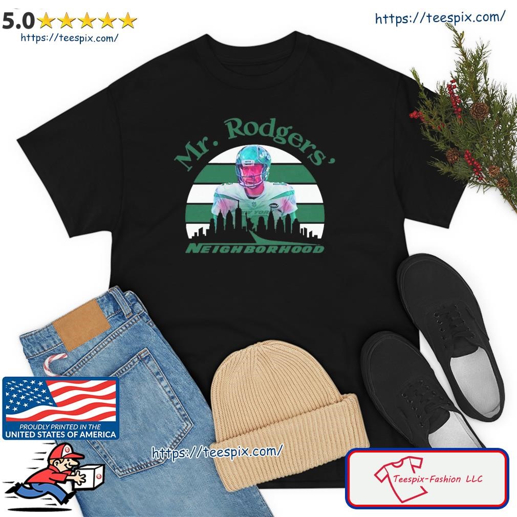 Official aaron rodgers mister rogers neighborhood new york jets T