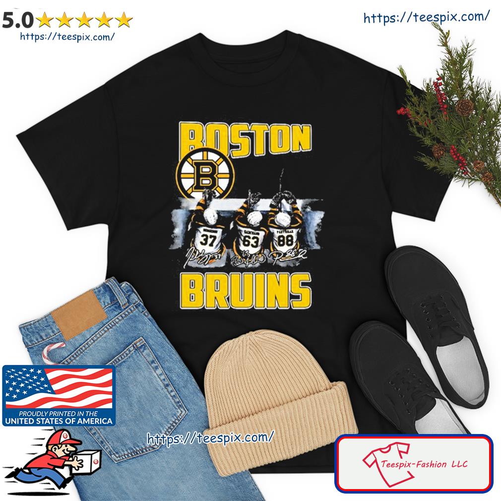 2023 Boston Bruins Hockey Bergeron, Marchand and Pastrnak signatures shirt,  hoodie, sweater, long sleeve and tank top