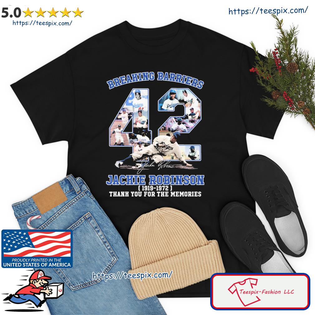 Jackie Robinson Breaking Barriers 42 logo T-shirt, hoodie, sweater, long  sleeve and tank top