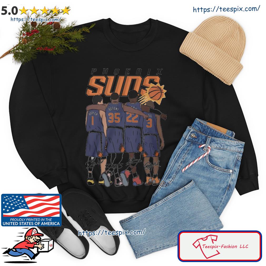 Phoenix Suns Devin Booker Kevin Durant Deandre Ayton And Chris Paul  Signatures shirt, hoodie, sweater, long sleeve and tank top