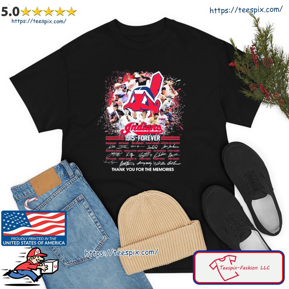 Indians 1915 Forever Signature Thank You For The Memories T-shirt