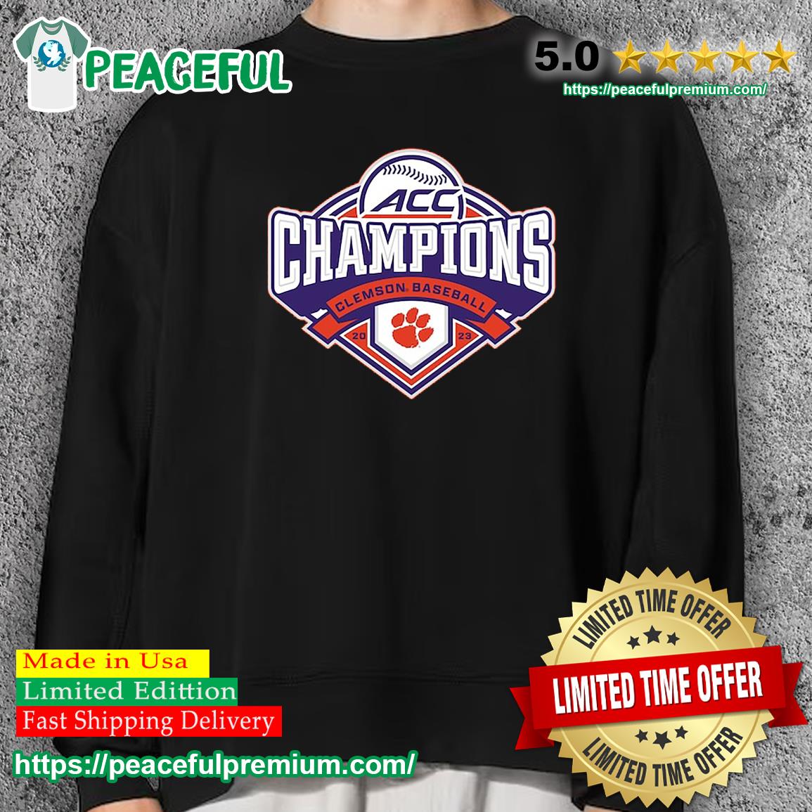 2023 Division I Champions Baseball Clemson Tigers Baseball Shirt