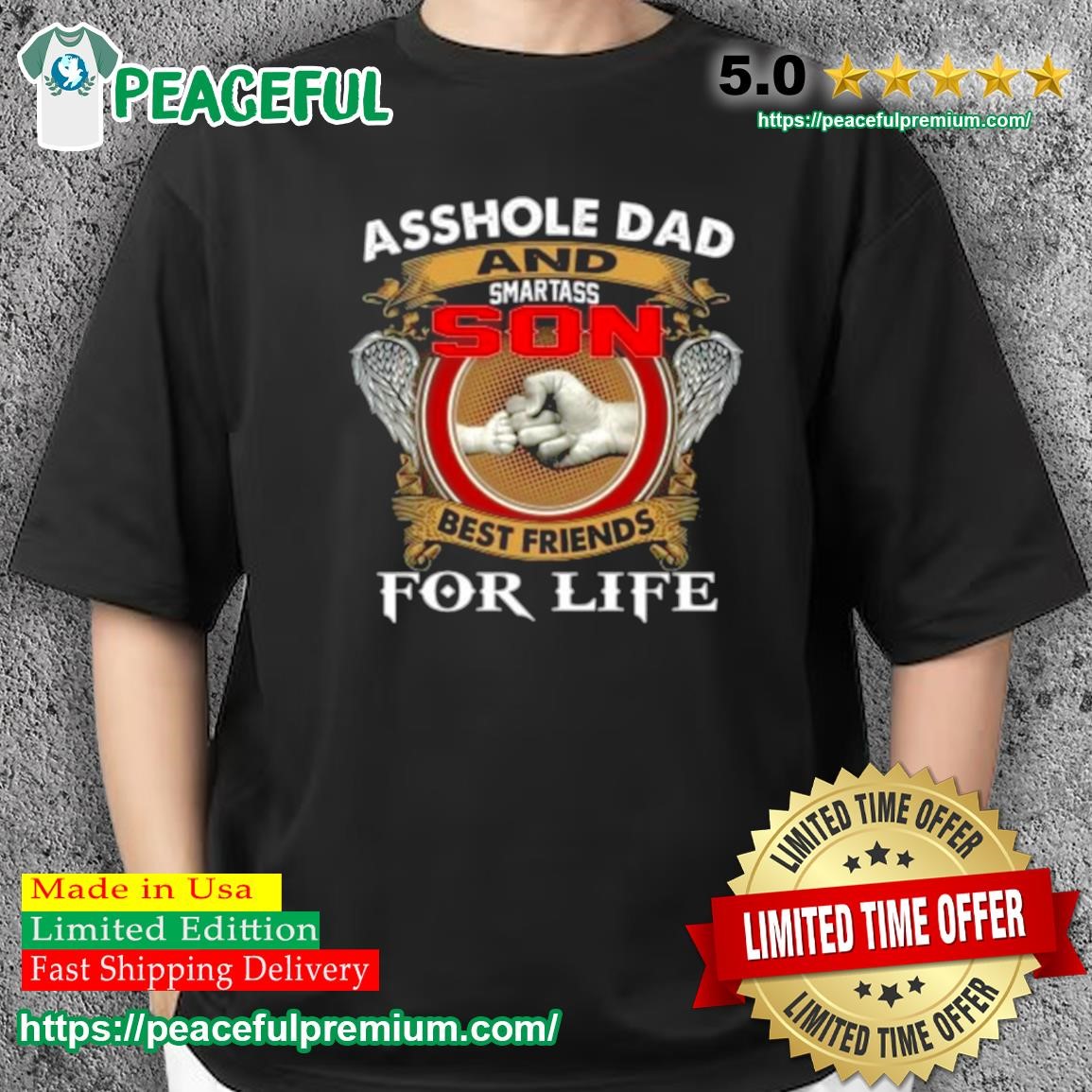 Asshle Dad And Smartass Son Best Friends For Life Father’s Day Shirt