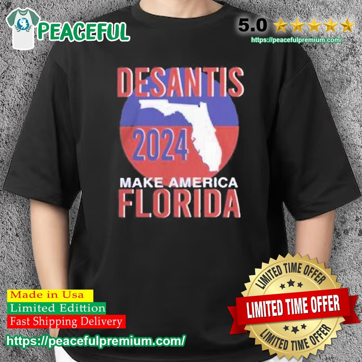 Desantis 2024 Patriot Map Shirt