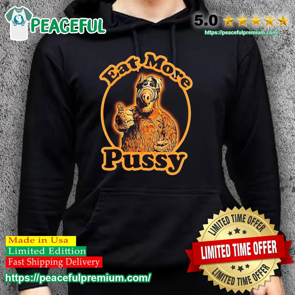 Funny Quote Eat More Pussy Alf Tv Show Shirt, hoodie, sweater, long sleeve  and tank top