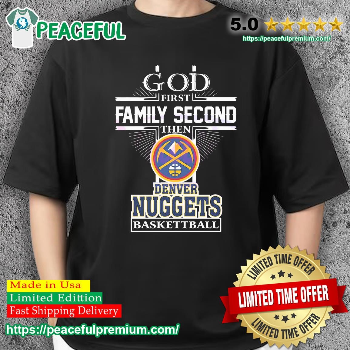 God First Family Second Then Denver Nuggets NBA Finals Shirt