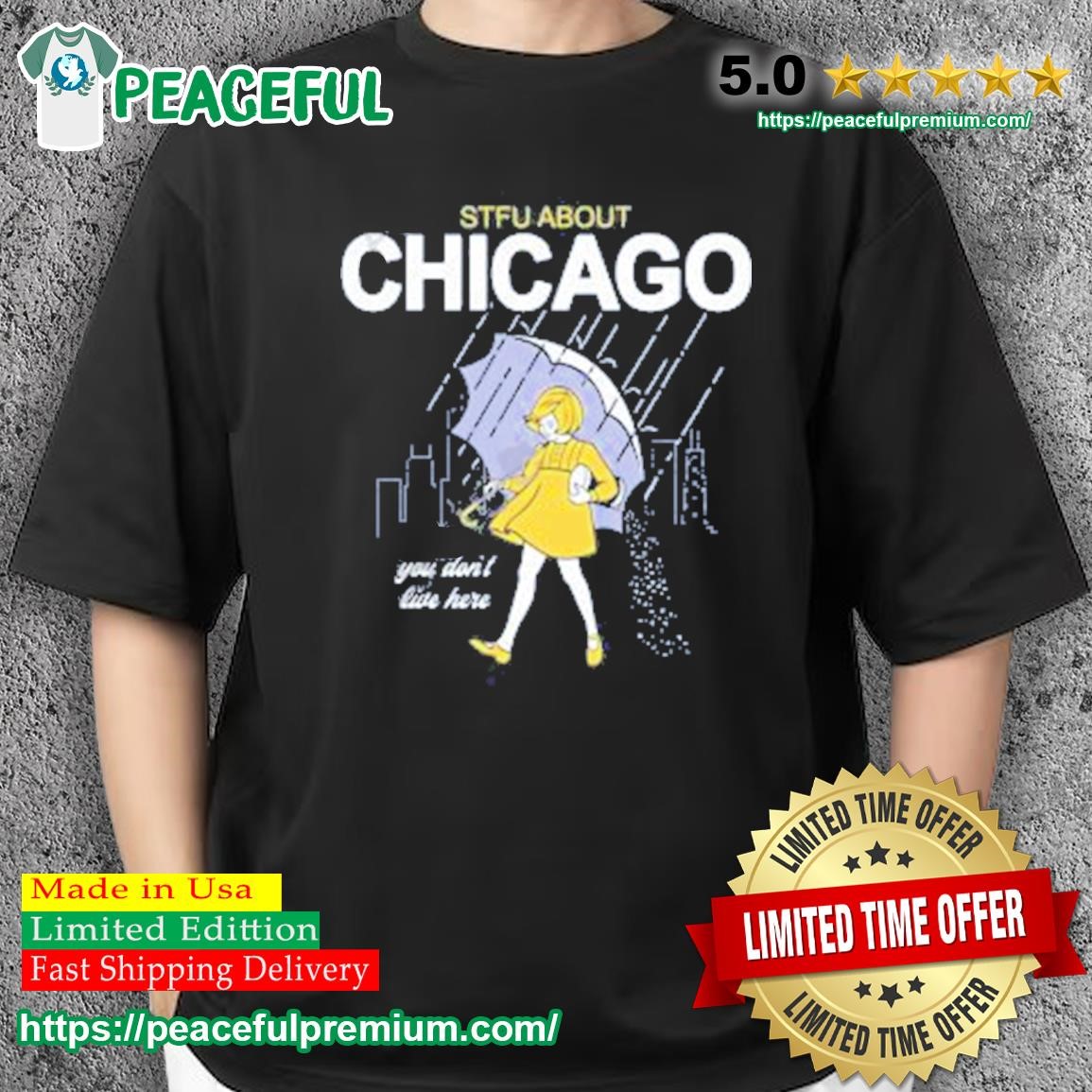 Harebrained Merch Stfu Salt Chicago You Don’t Live Here Shirt