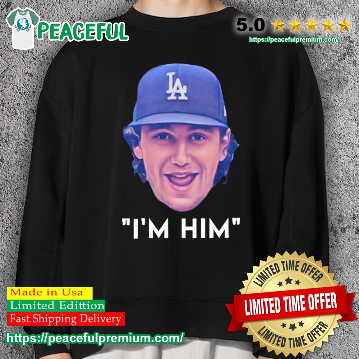 Official Him james outman los angeles Dodgers T-shirt, hoodie, tank top,  sweater and long sleeve t-shirt