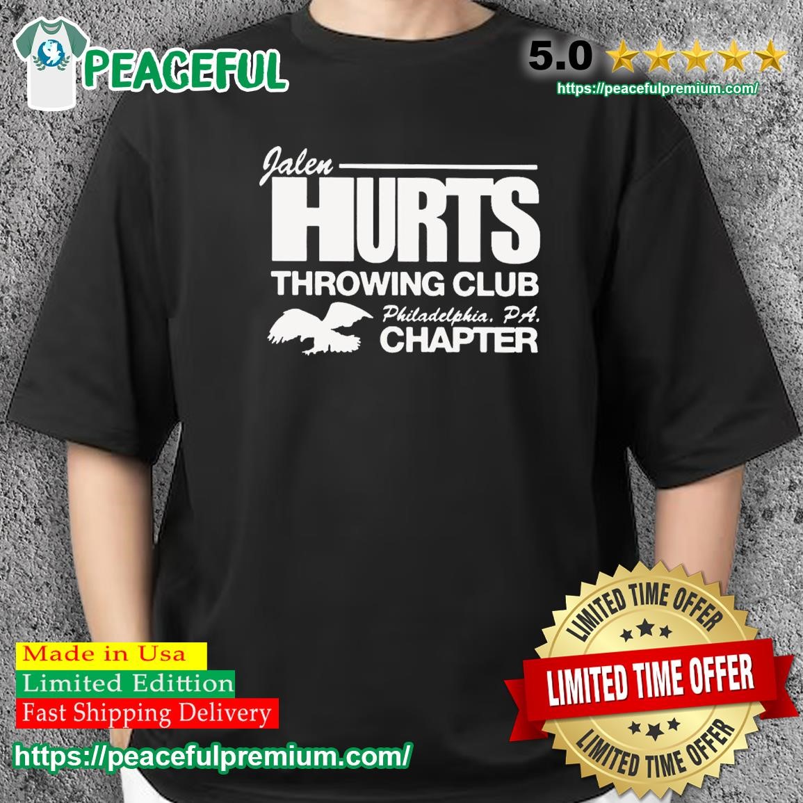 Jalen hurts throwing club philadelphia pa chapter shirt