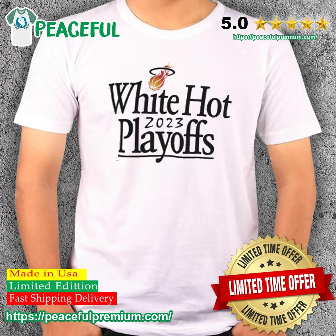 Miami Heat White Hot 2023 NBA Playoffs Basketball Shirt