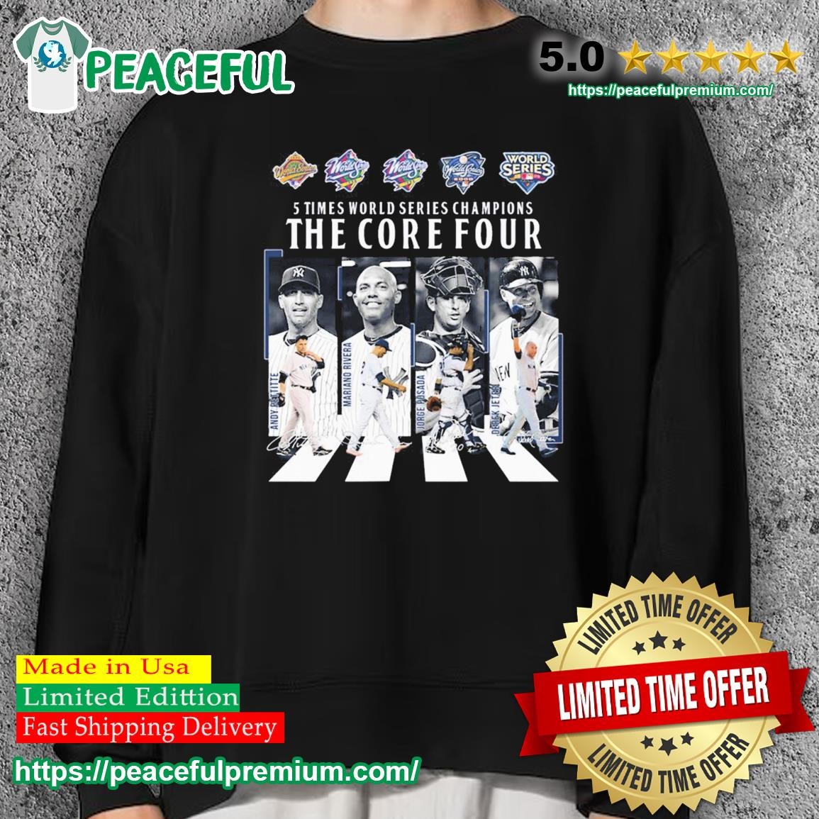 The Core Four New York Yankees 5 Time World Series Champions Unisex T-Shirt,  hoodie, sweater, long sleeve and tank top