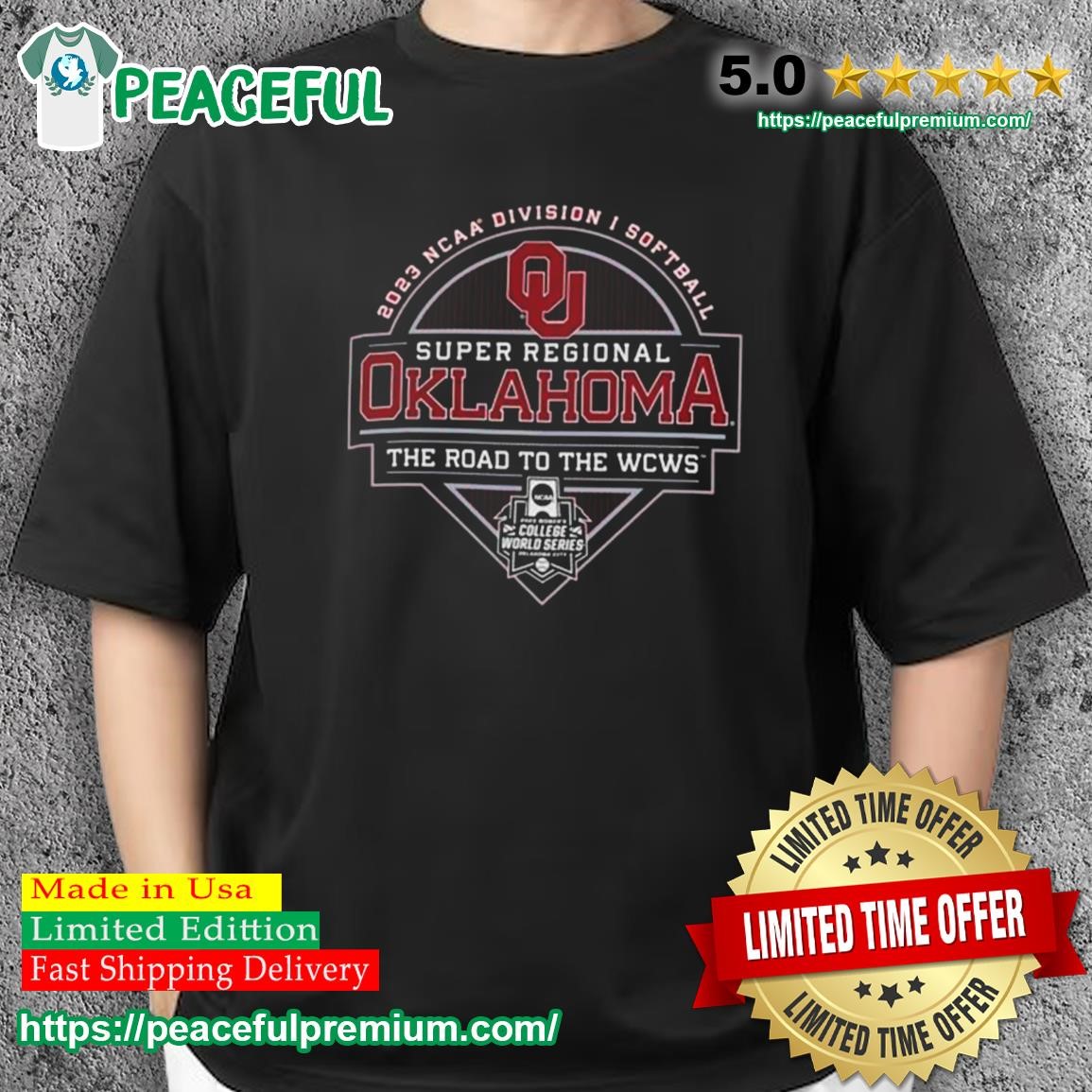 Oklahoma Sooners 2023 NCAA Division I Softball Super Regional Shirt