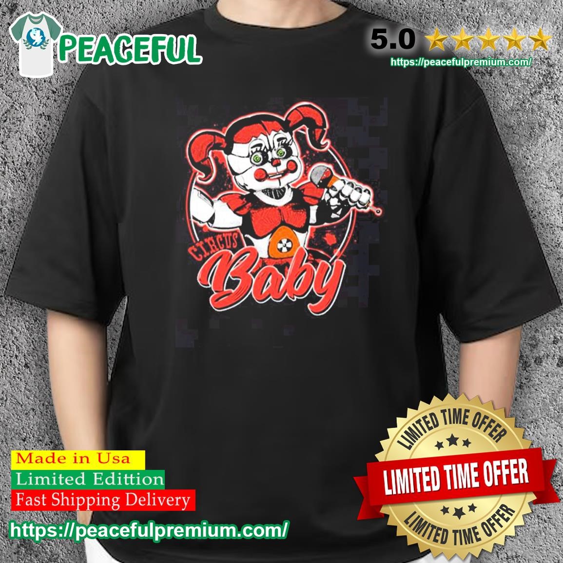 Scary Circus Baby Doll Five Night’s At Freddy’s Shirt