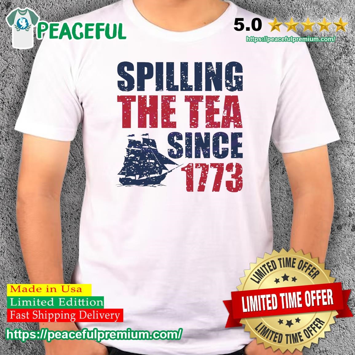 Spilling The Tea Since 1773 America Patriotic Shirt