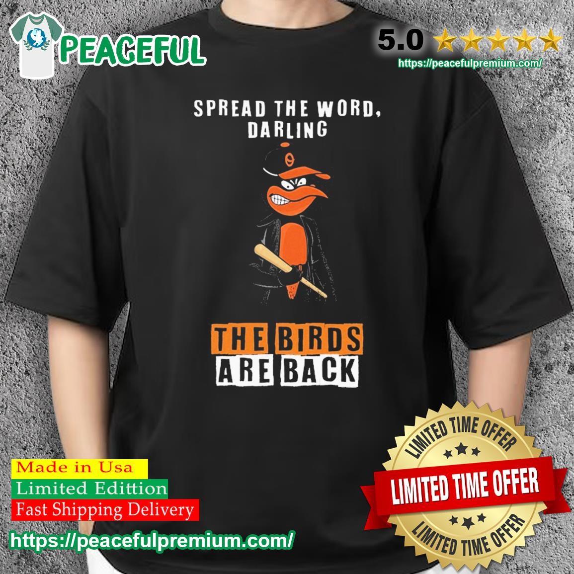 Spread The Word Darling the Bird Are Back Baltimore Orioles Shirt, hoodie,  sweater, long sleeve and tank top