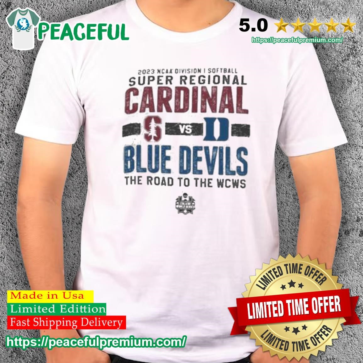 Stanford Cardinal Vs Duke Blue Devils 2023 Ncaa Division I Softball Super Regional The Road To The Wcws Shirt