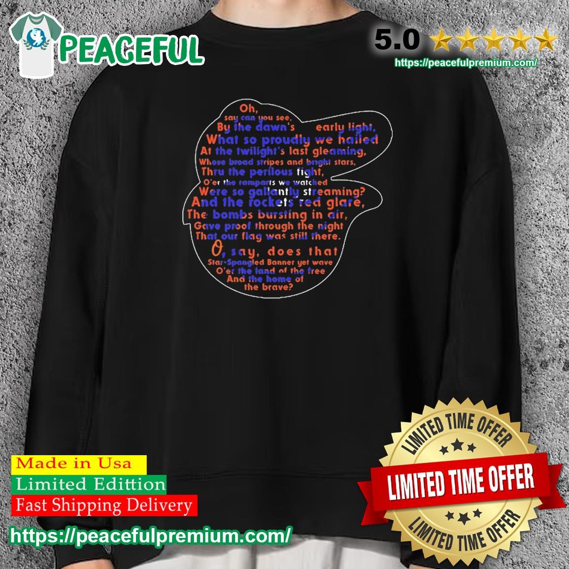 Star Spangled Banner Baltimore Orioles Shirt, hoodie, sweater