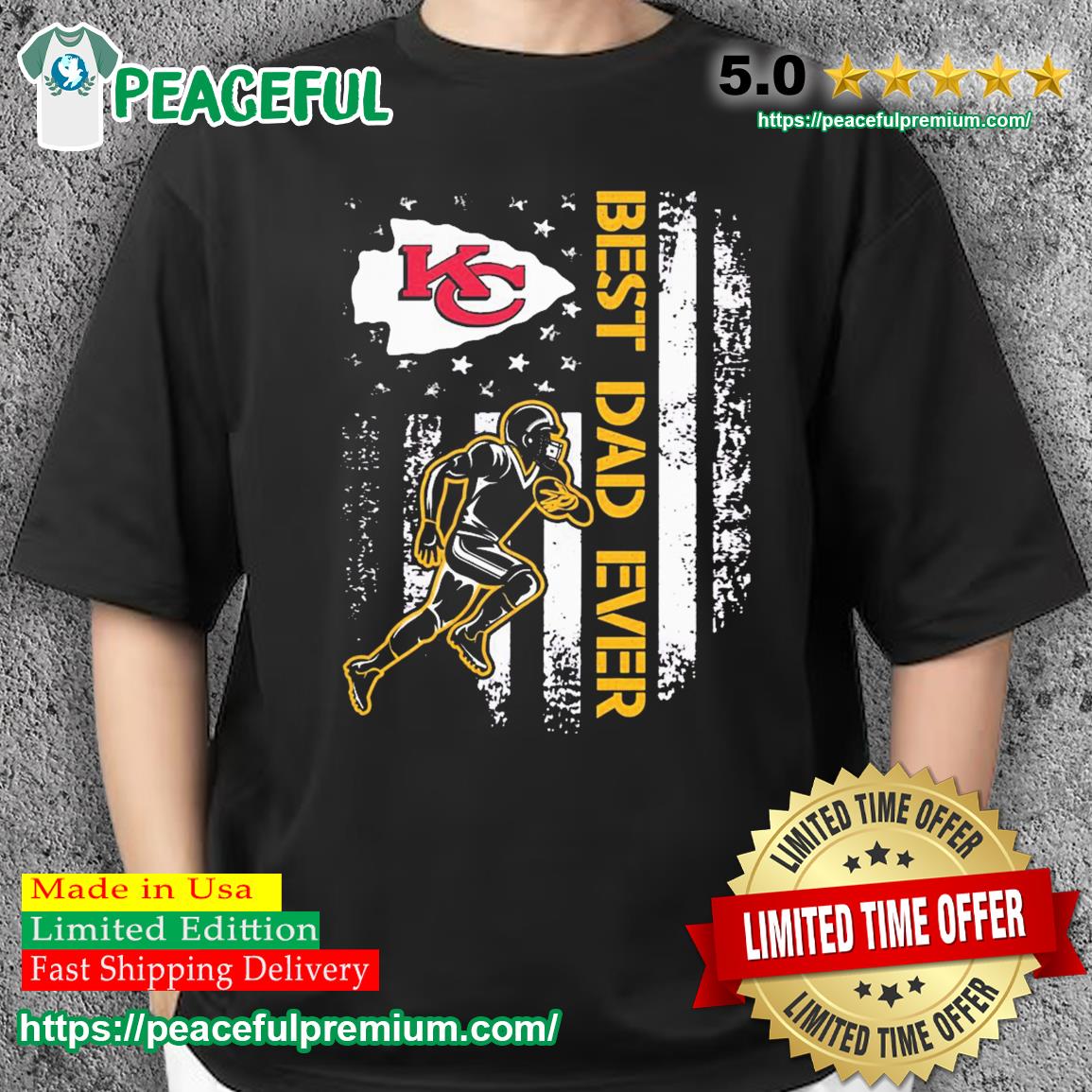 Kansas City Chiefs Best Dad Ever American Flag Shirt, hoodie, sweater, long  sleeve and tank top