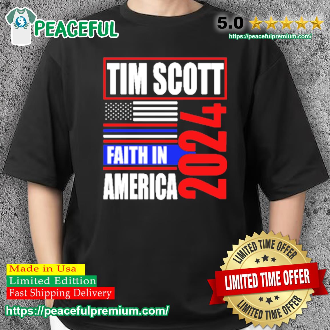 Tim Scott 2024 Faith In American Shirt
