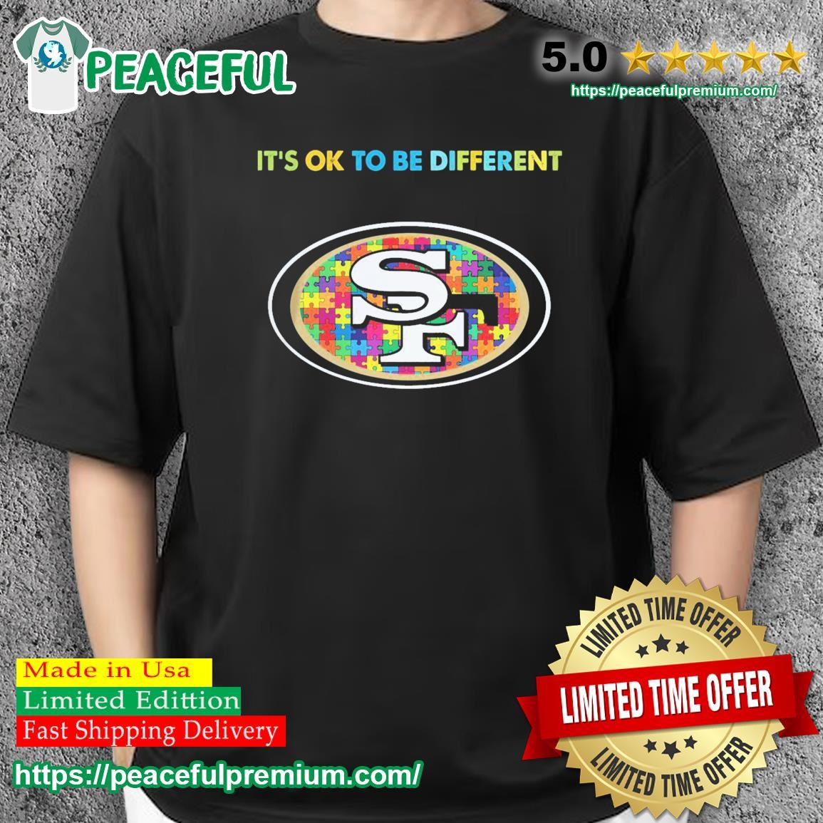 Official Pittsburgh Steelers Autism it's ok to be different shirt