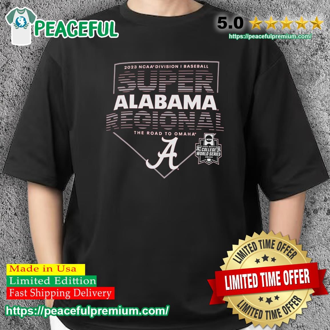 Alabama Baseball Hoodie - Quick Ship