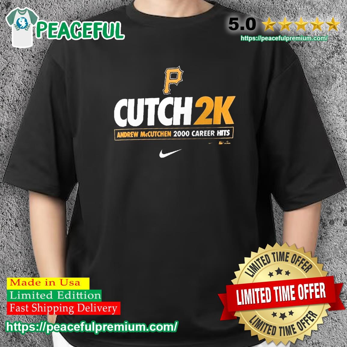 Andrew mccutchen Pittsburgh pirates nike 2000 hits milestone shirt