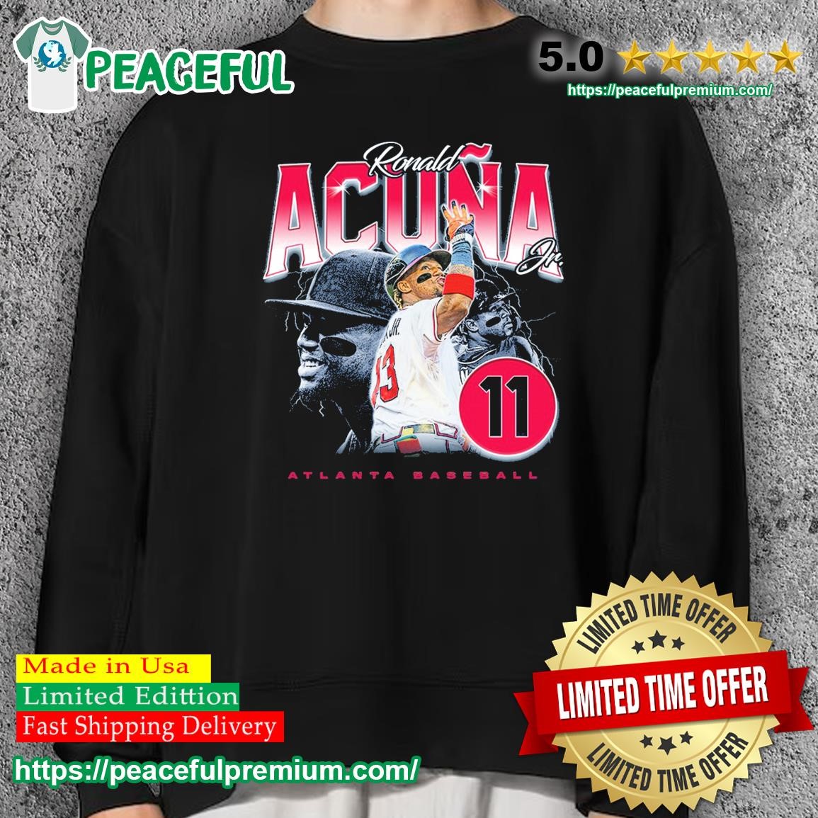 Atlanta Braves Ronald Acuña Jr. Retro 90s Shirt, hoodie, sweater