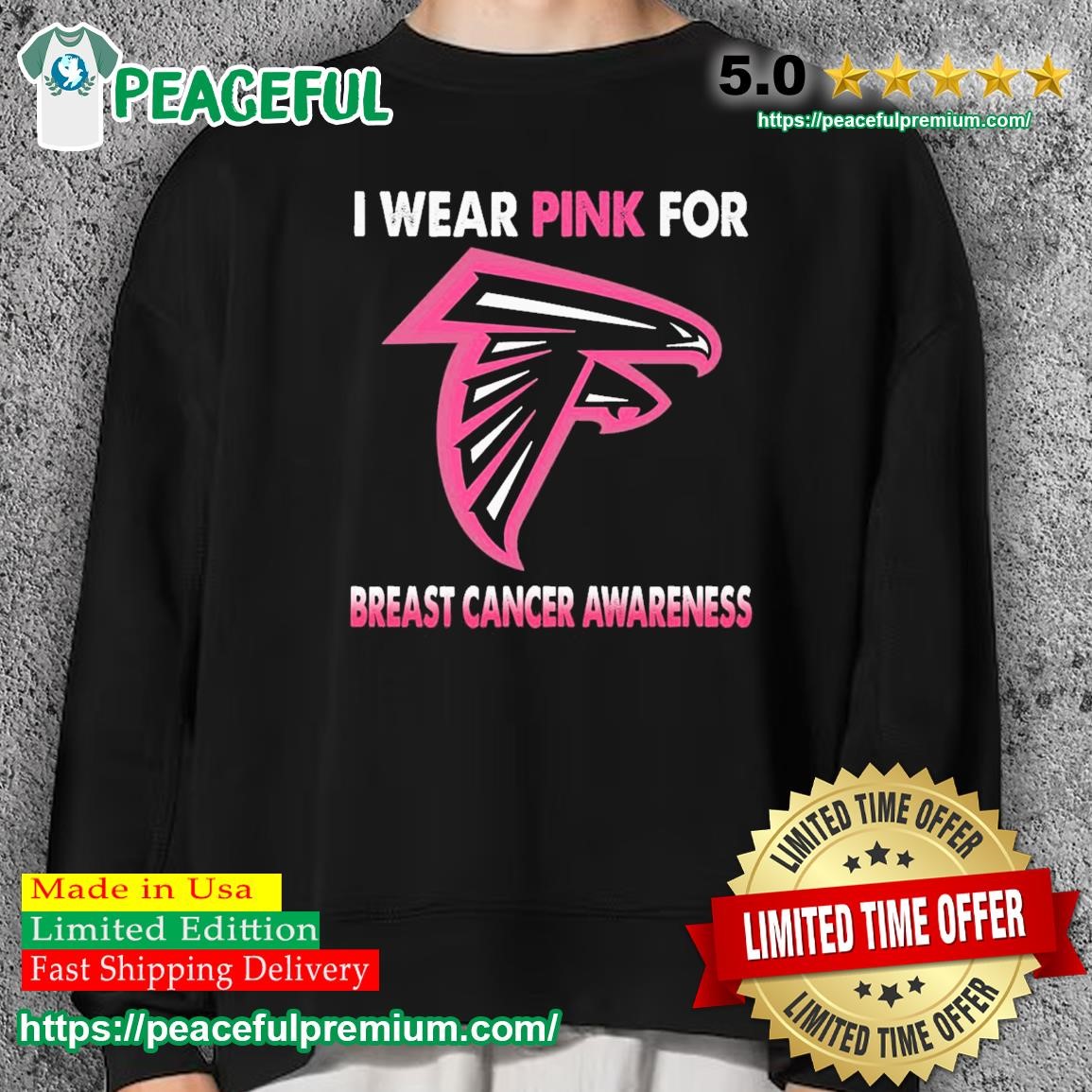 Atlanta Falcons I Wear Pink For Breast Cancer Awareness Shirt, hoodie,  sweater, long sleeve and tank top