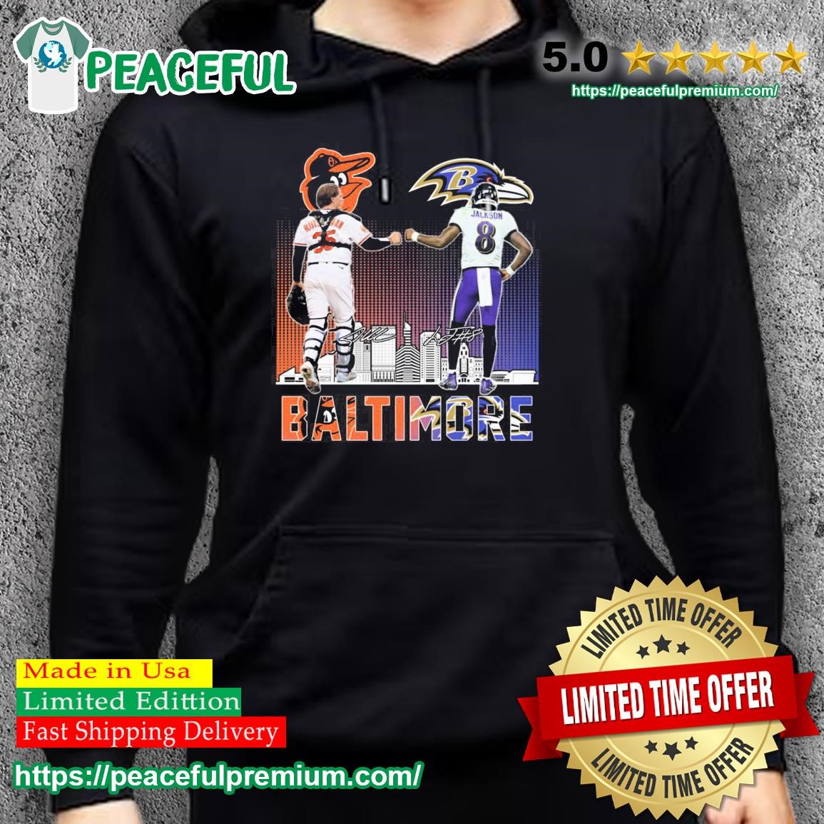 Baltimore Ravens Lamar Jackson And Orioles Adley Rutschman Signatures shirt,  hoodie, sweater, long sleeve and tank top