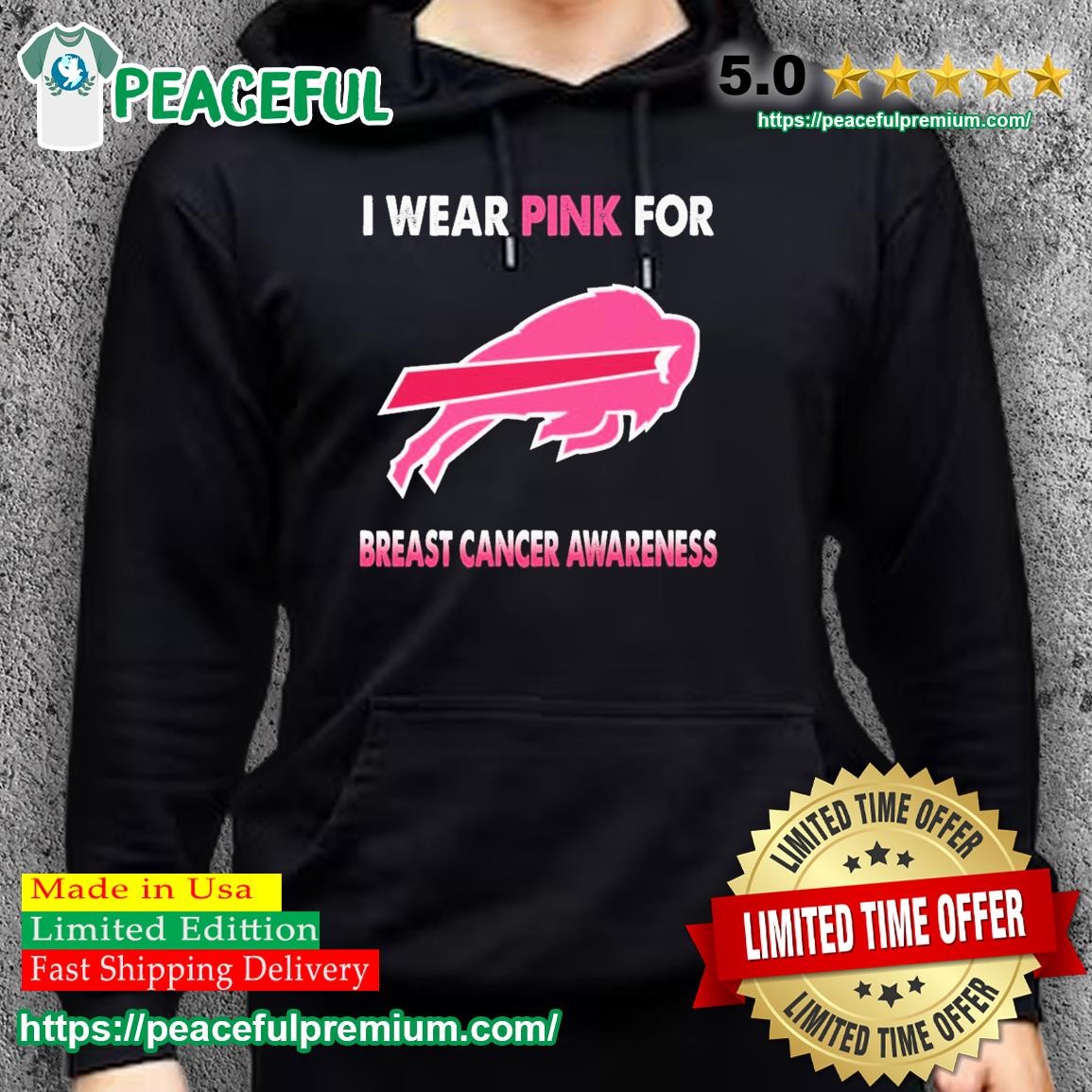 Buffalo Bills I Wear Pink For Breast Cancer Awareness Shirt