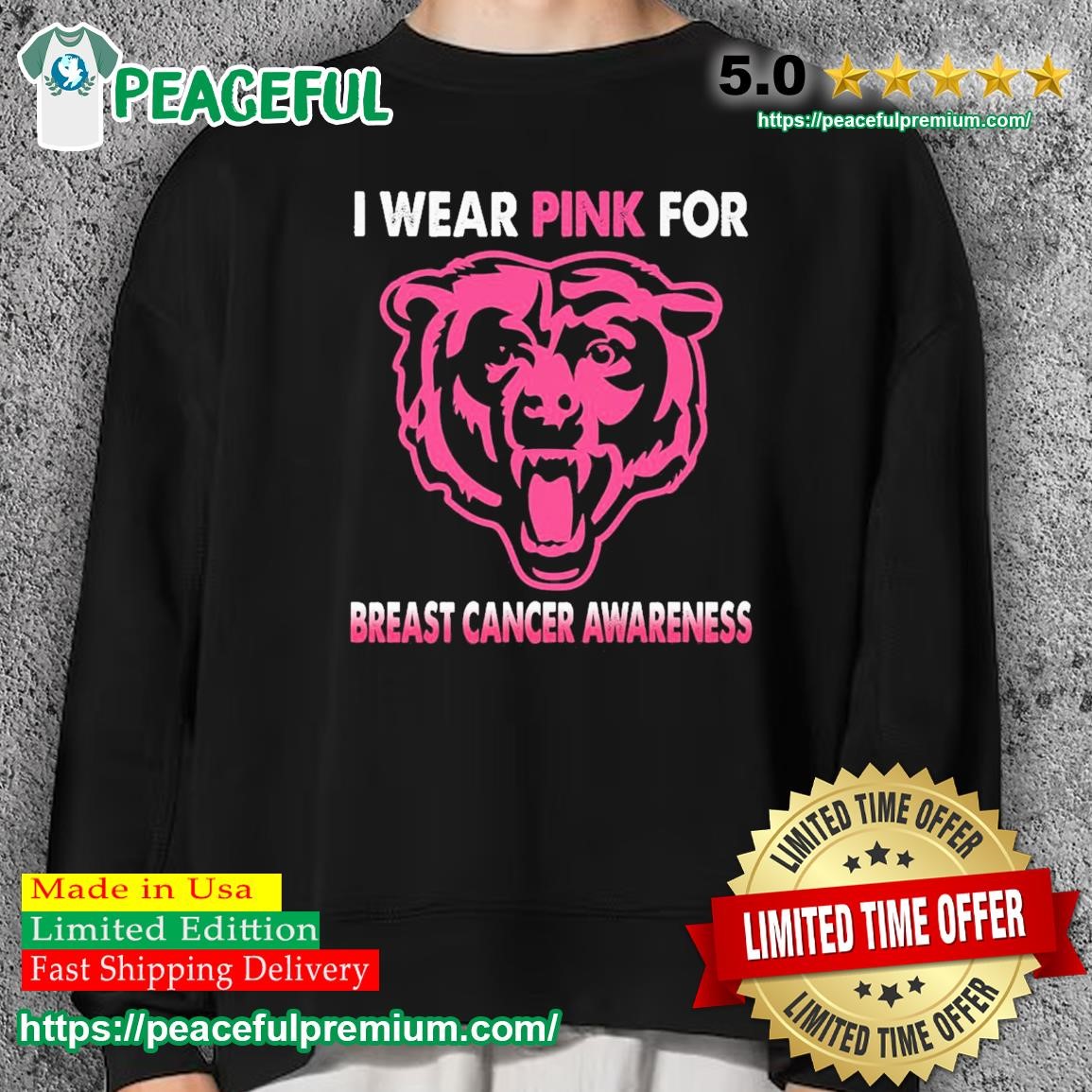 Chicago Bears I Wear Pink For Breast Cancer Awareness Shirt, hoodie,  sweater, long sleeve and tank top