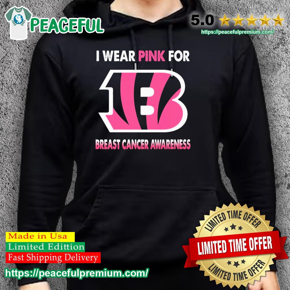 Cincinnati Bengals I Wear Pink For Breast Cancer Awareness Shirt, hoodie,  sweater, long sleeve and tank top