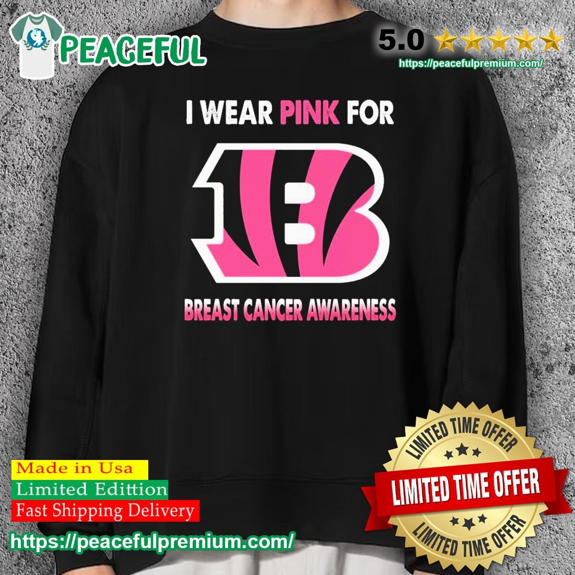 Cincinnati Bengals I Wear Pink For Breast Cancer Awareness shirt, hoodie,  sweater, long sleeve and tank top