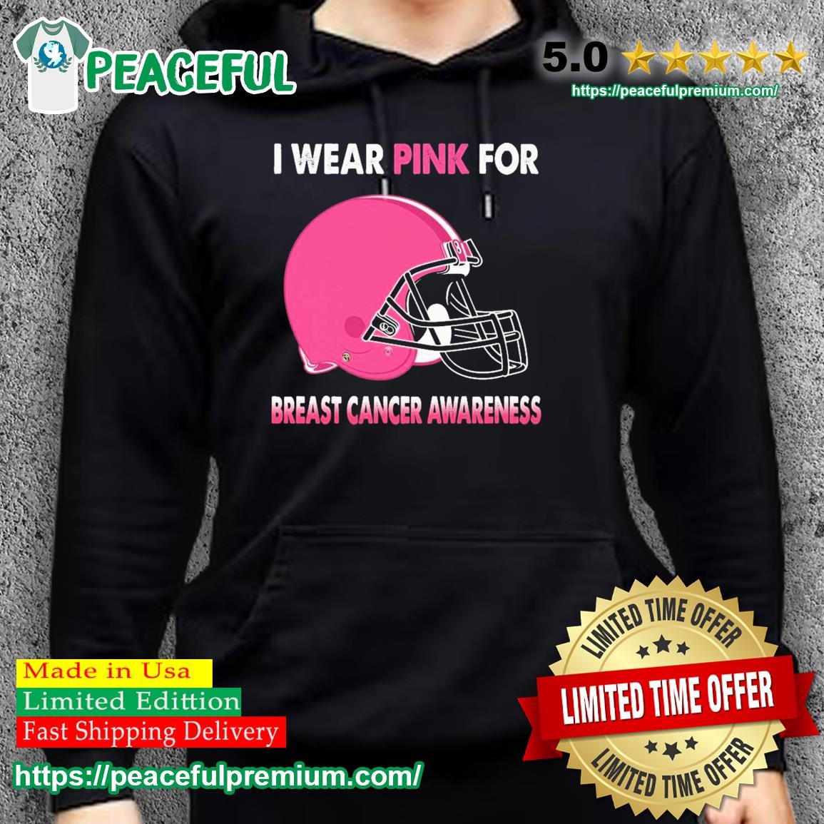 Cleveland Browns I Wear Pink For Breast Cancer Awareness Shirt