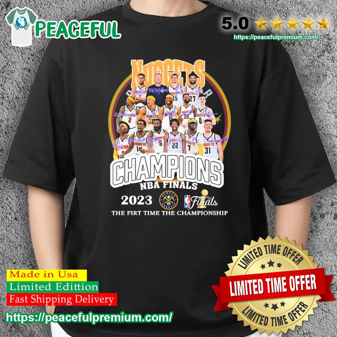 Denver Nuggets 2023 NBA Finals Champions signature of all players shirt,  hoodie, sweater, long sleeve and tank top