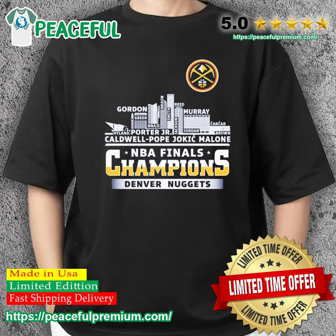 Denver Nuggets Skyline 2023 Nba Finals Champions Shirt